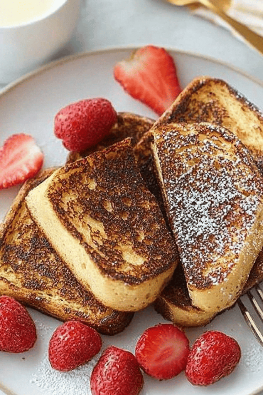 sheet pan french toast ingredients organized and measured on kitchen counter