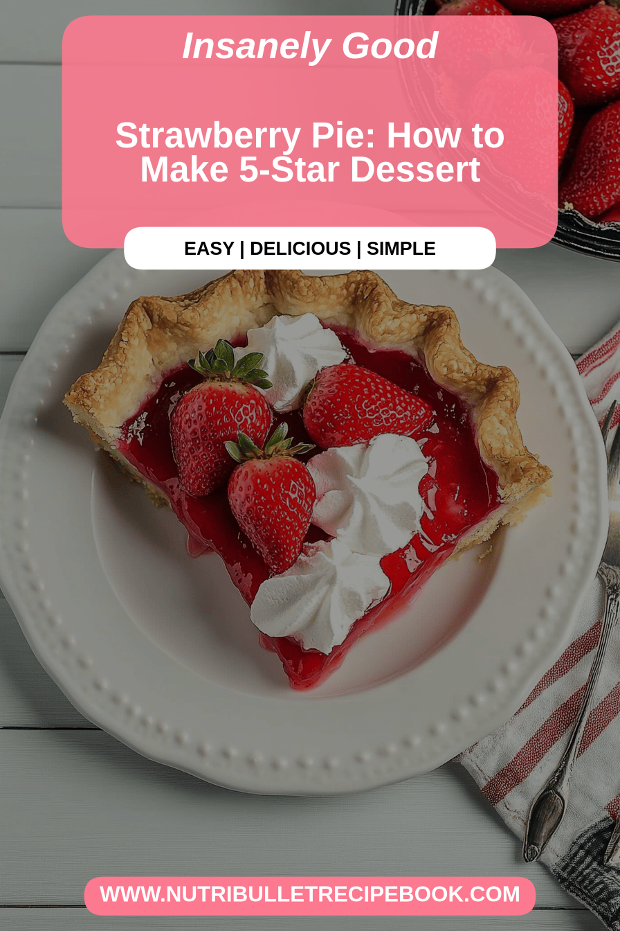 strawberry pie final dish beautifully presented and ready to serve