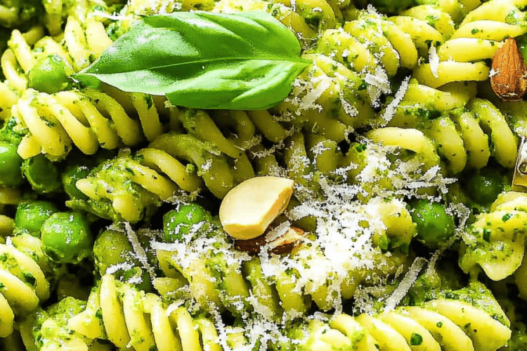 sweet pea pesto pasta