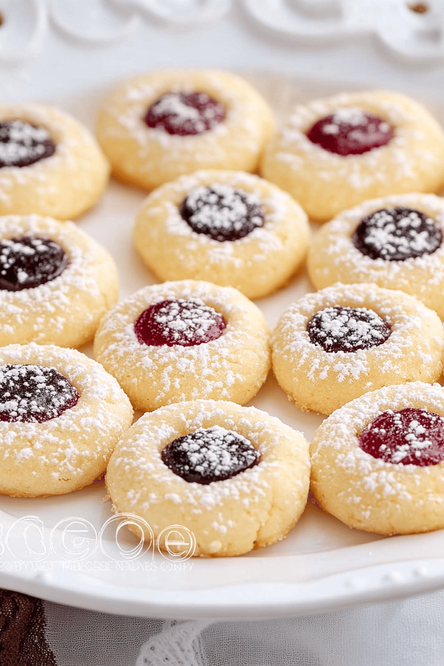 thumbprint cookies ingredients organized and measured on kitchen counter