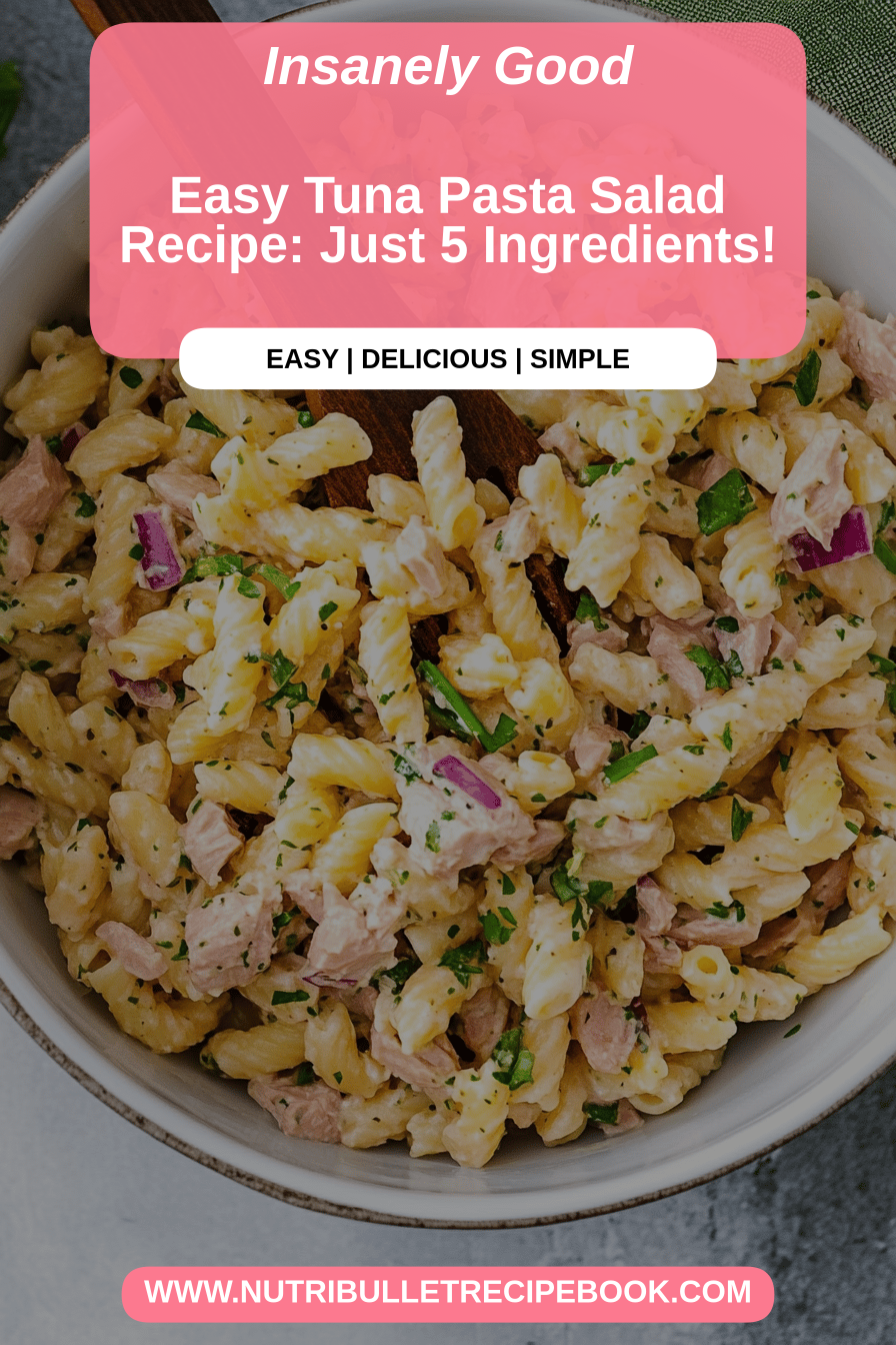 tuna pasta salad final dish beautifully presented and ready to serve