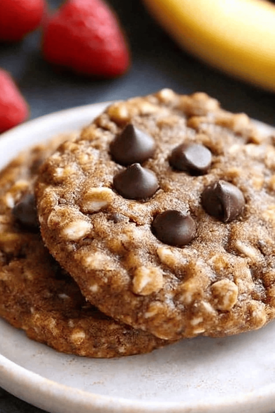 vegan breakfast cookies slice on plate showing perfect texture and swirl pattern