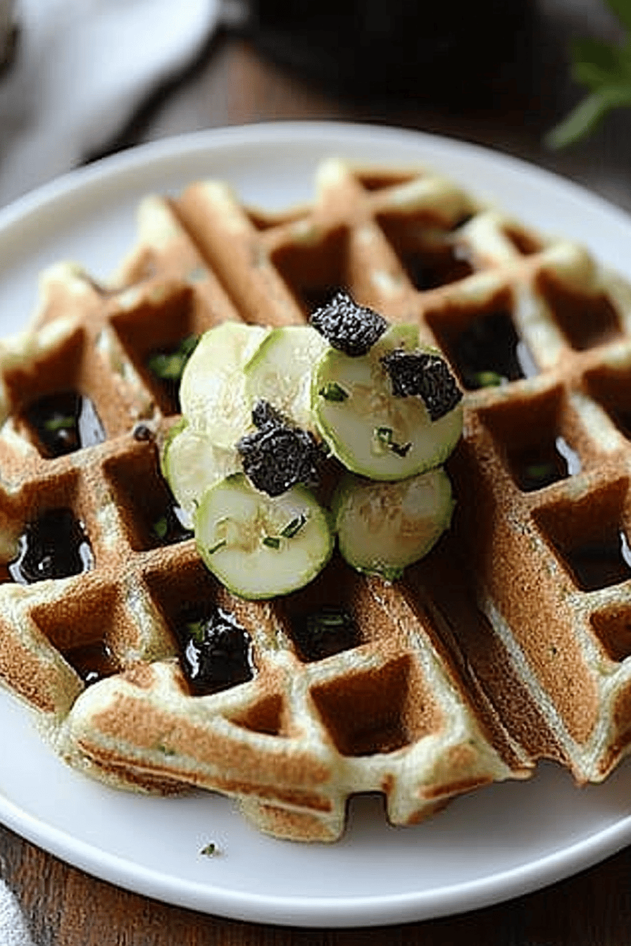 zucchini waffles ingredients organized and measured on kitchen counter