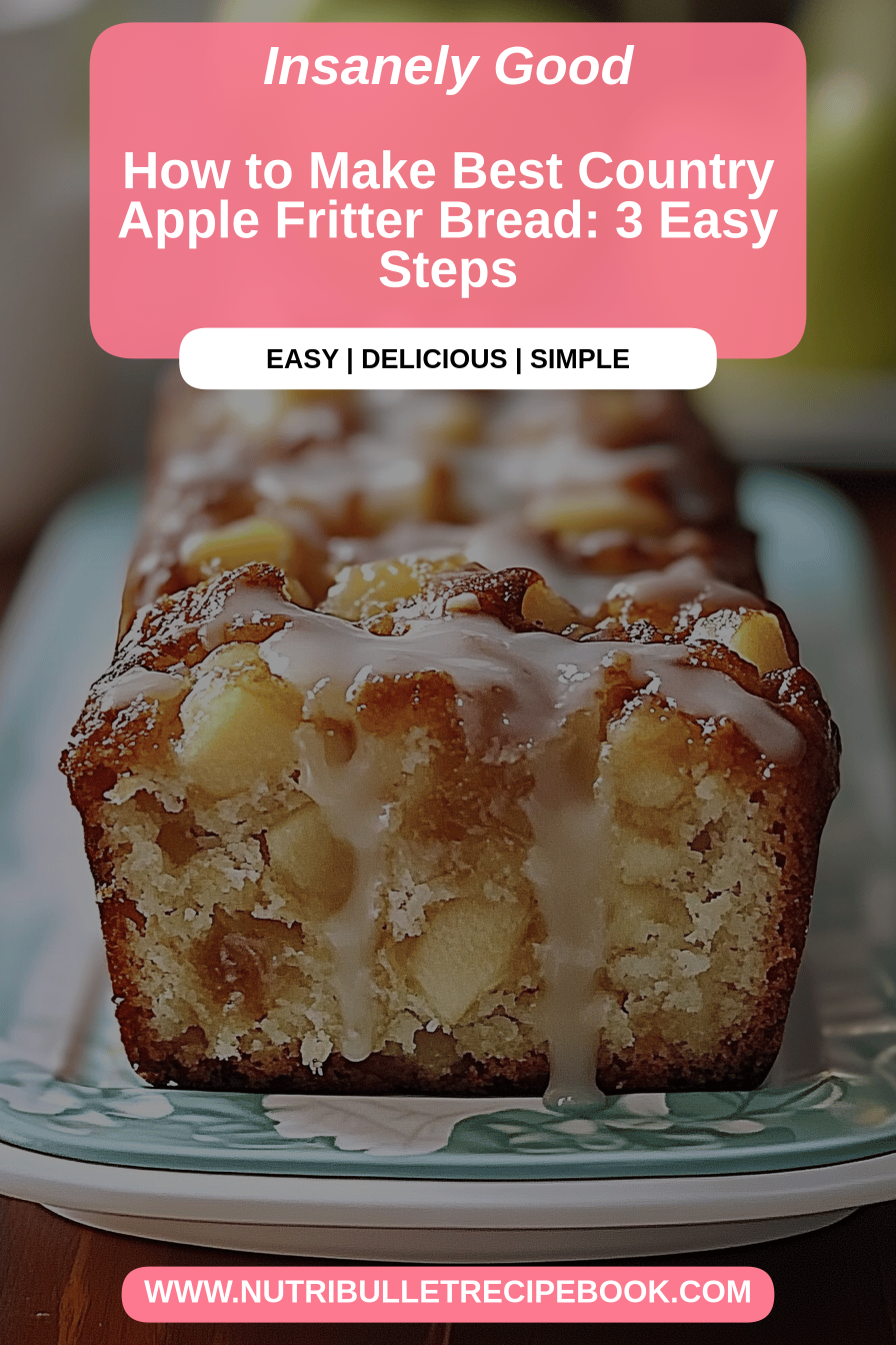 Apple fritter bread final dish beautifully presented and ready to serve