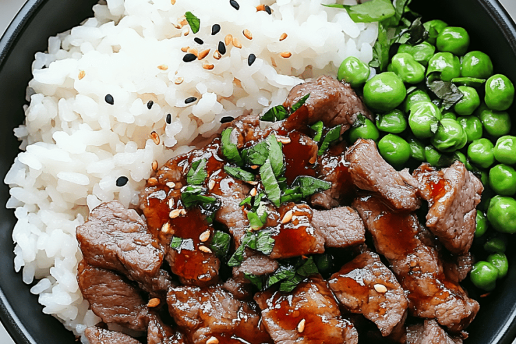 Beef rice bowl