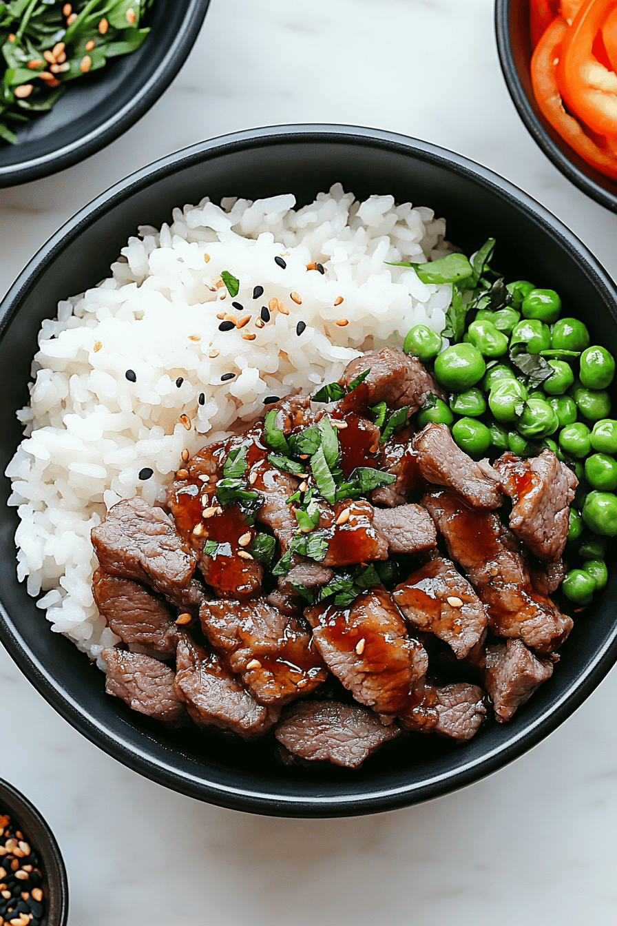 Beef rice bowl