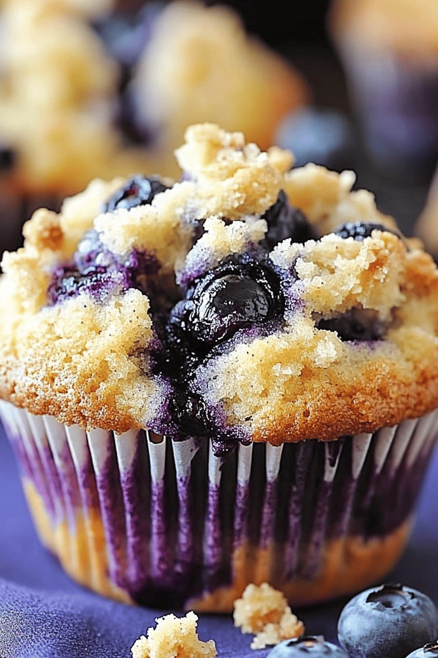 Blueberry streusel muffins