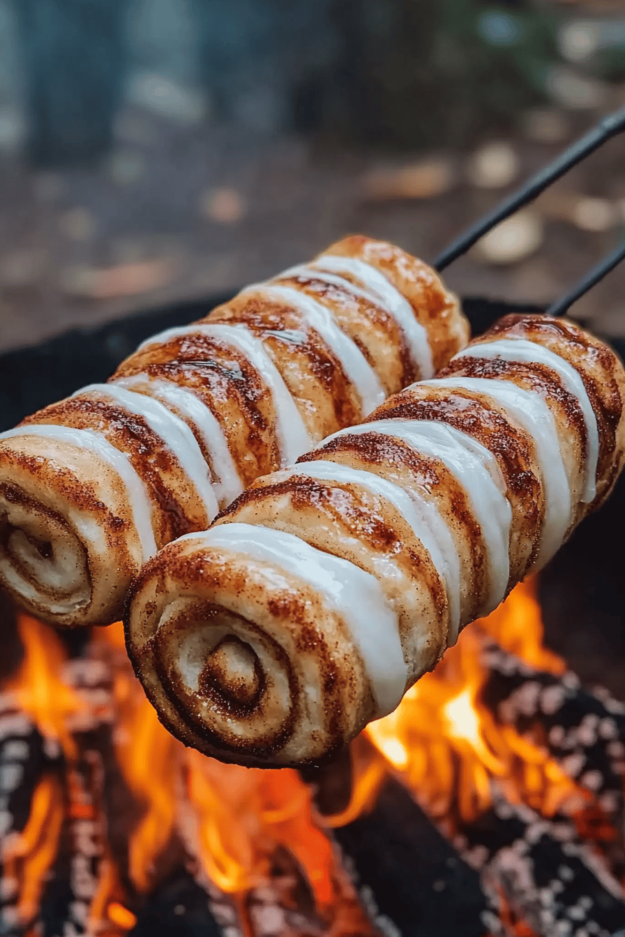 Campfire cinnamon rolls ingredients organized and measured on kitchen counter