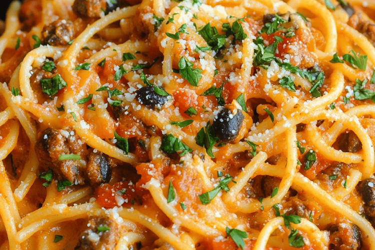 Cheesy Taco Spaghetti