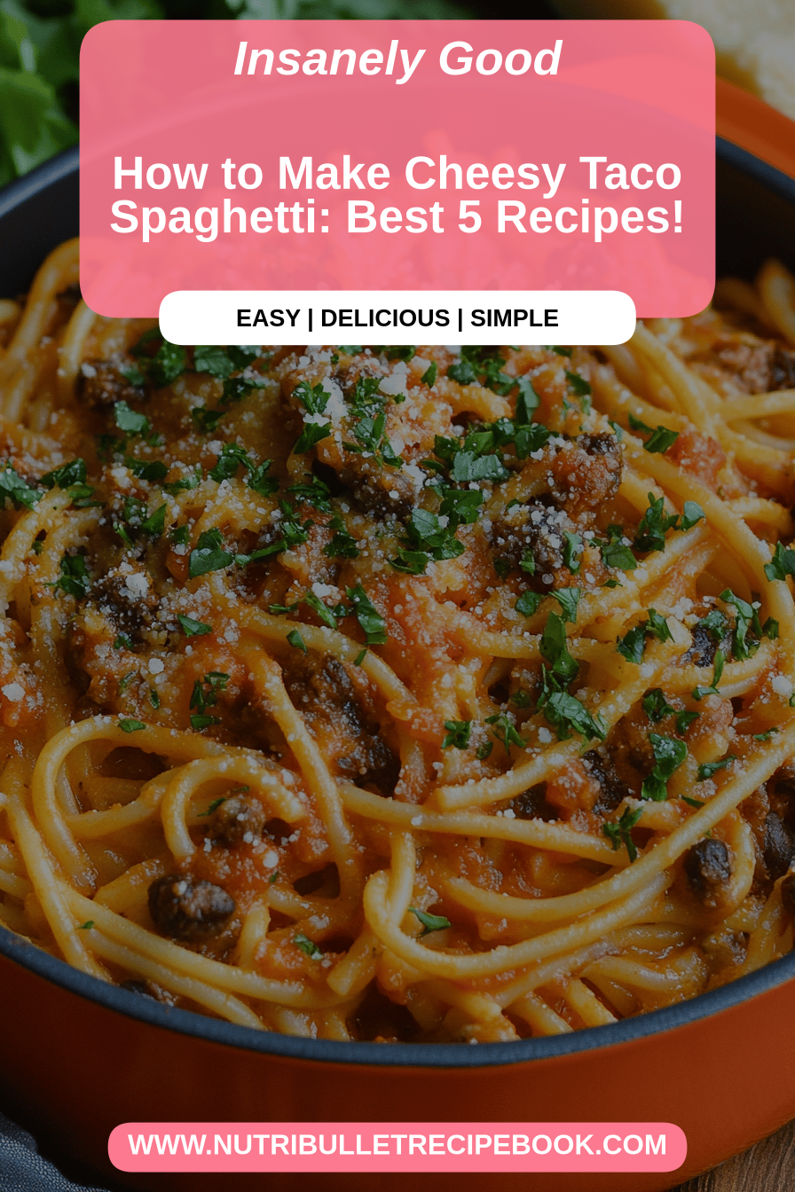 Cheesy Taco Spaghetti final dish beautifully presented and ready to serve
