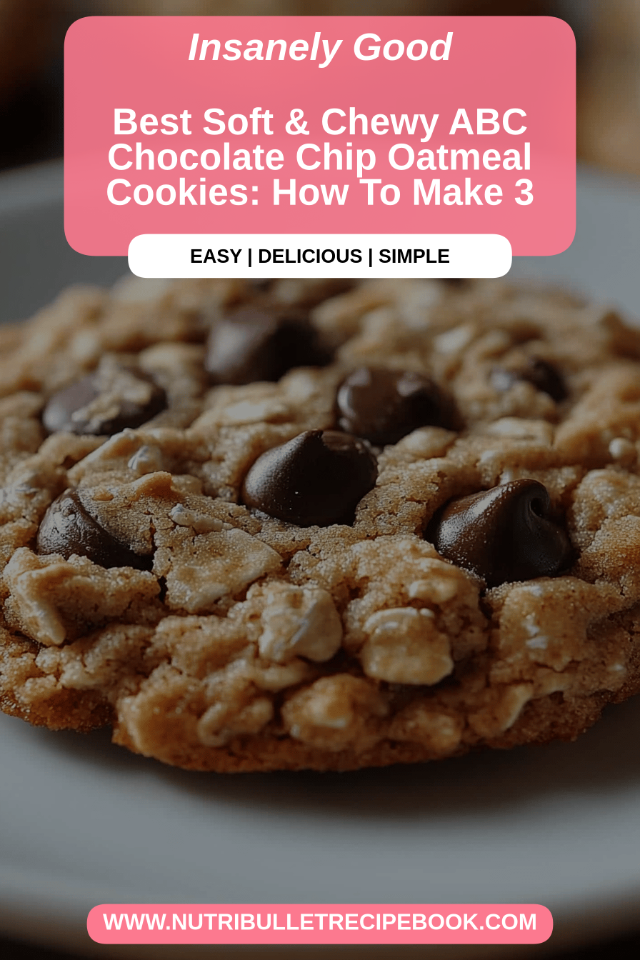 Chewy chocolate chip oatmeal cookies final dish beautifully presented and ready to serve