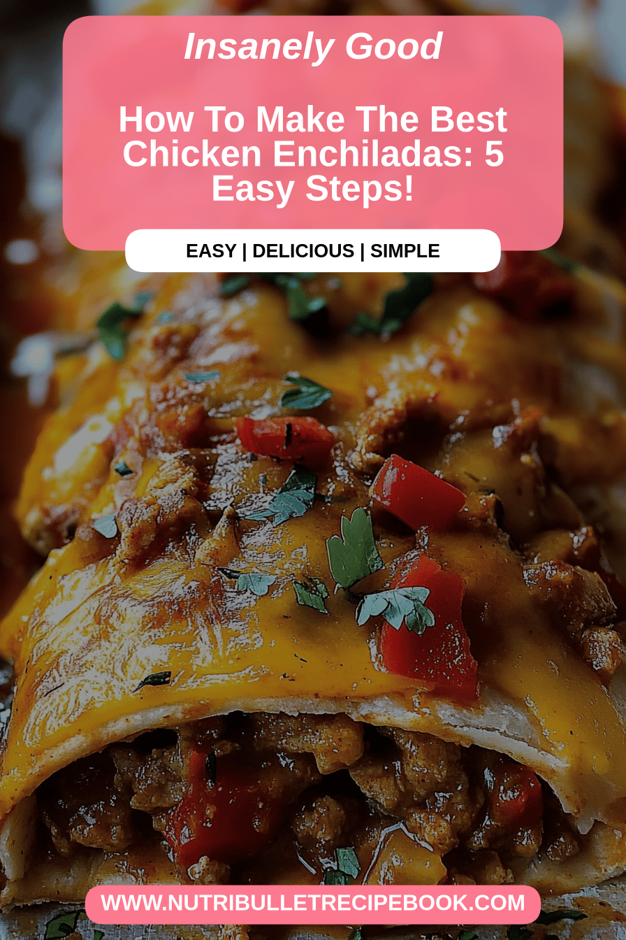 Chicken enchiladas final dish beautifully presented and ready to serve