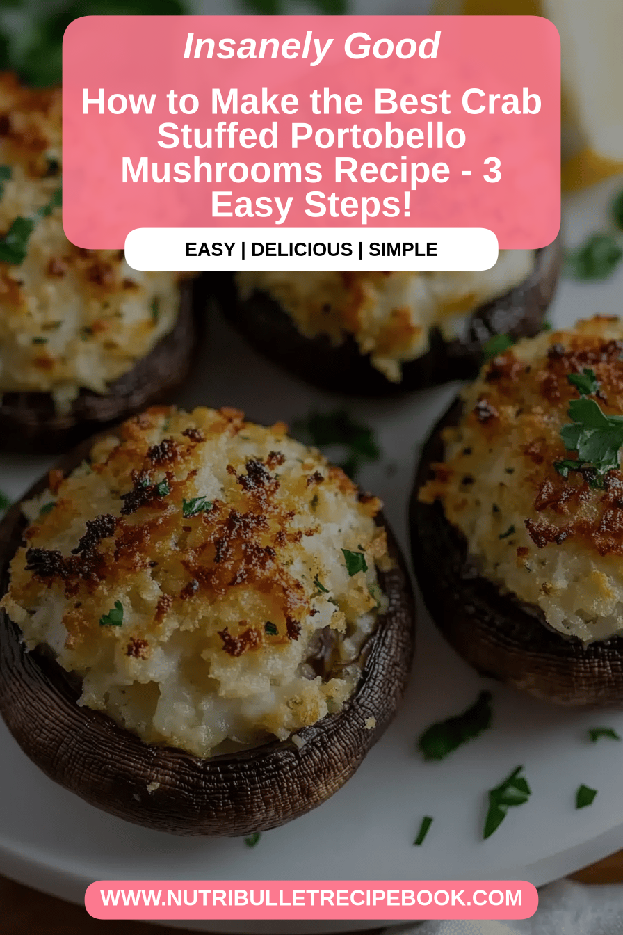 Crab stuffed mushrooms final dish beautifully presented and ready to serve