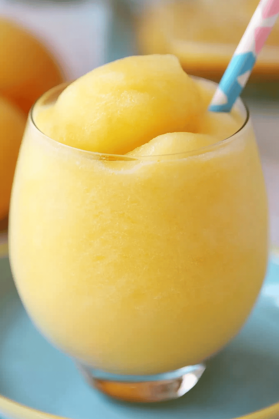 Creamsicle slushy recipe ingredients organized and measured on kitchen counter