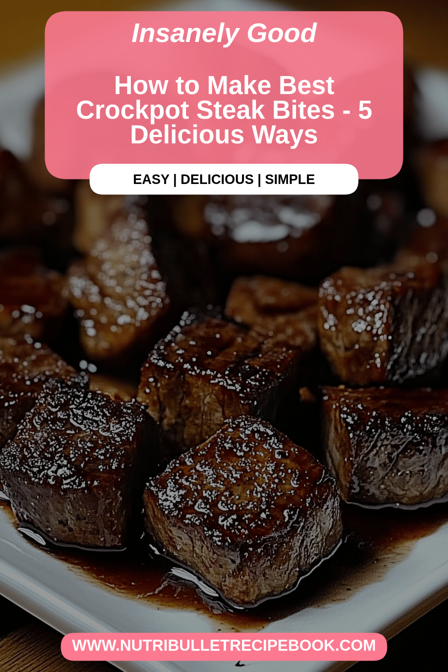Crockpot steak bites final dish beautifully presented and ready to serve