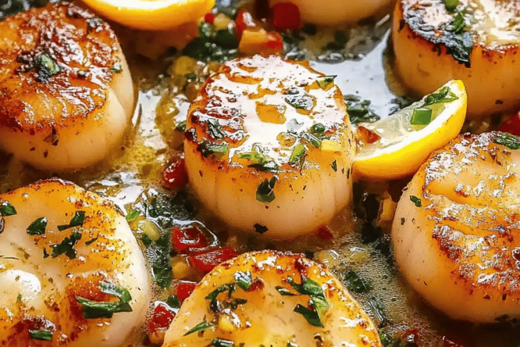 Garlic butter scallops