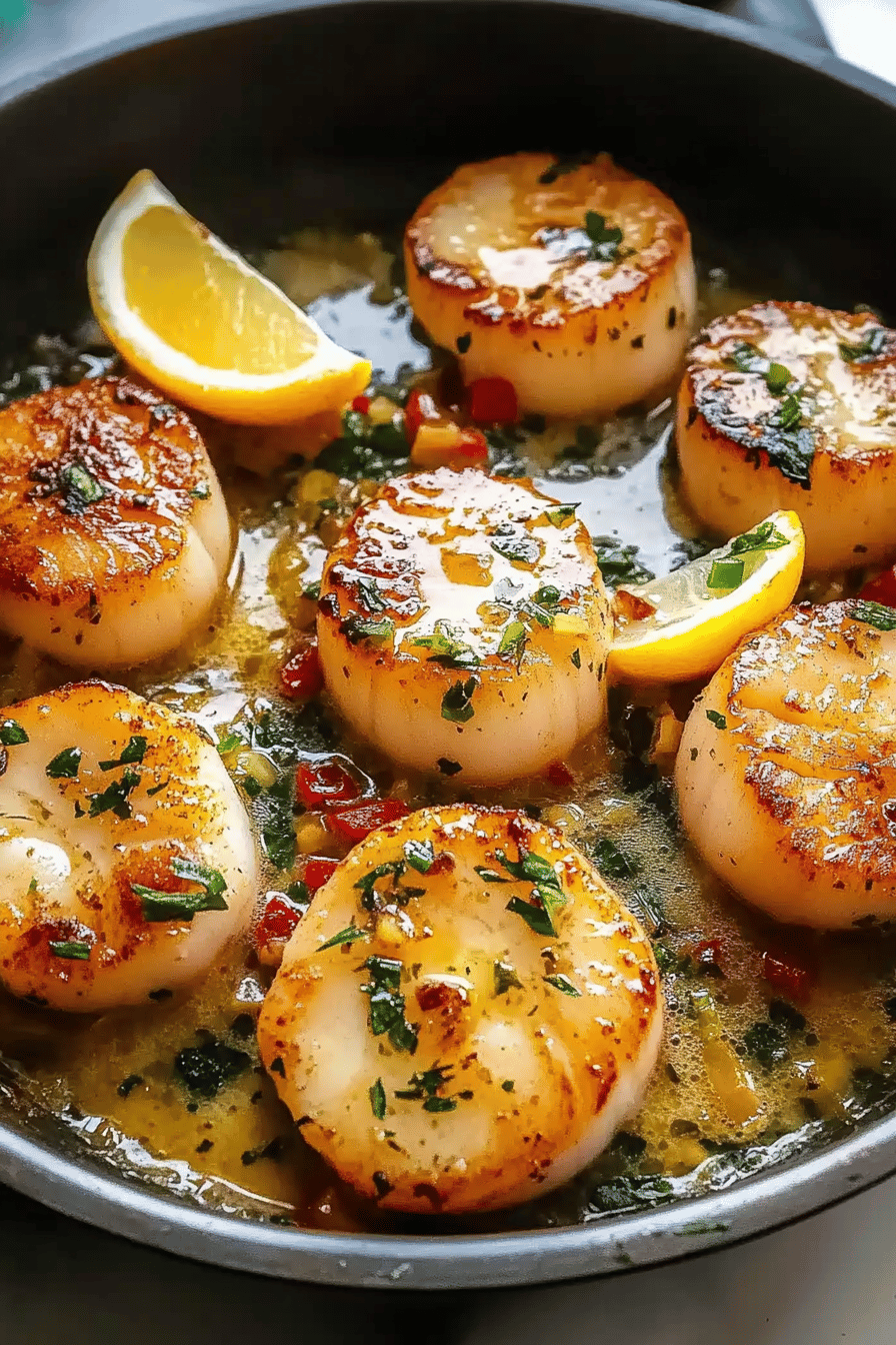 Garlic butter scallops