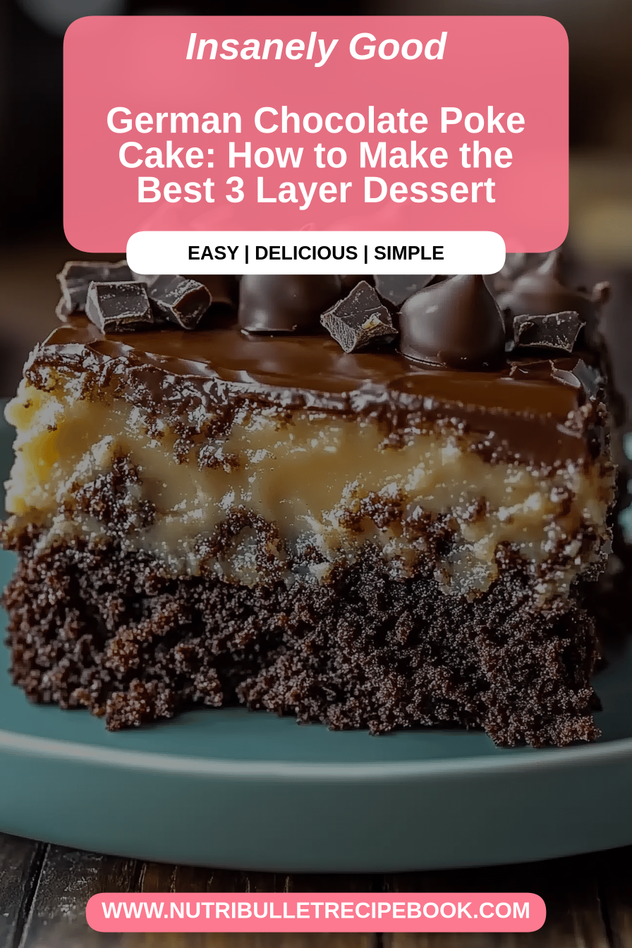 German chocolate cake final dish beautifully presented and ready to serve