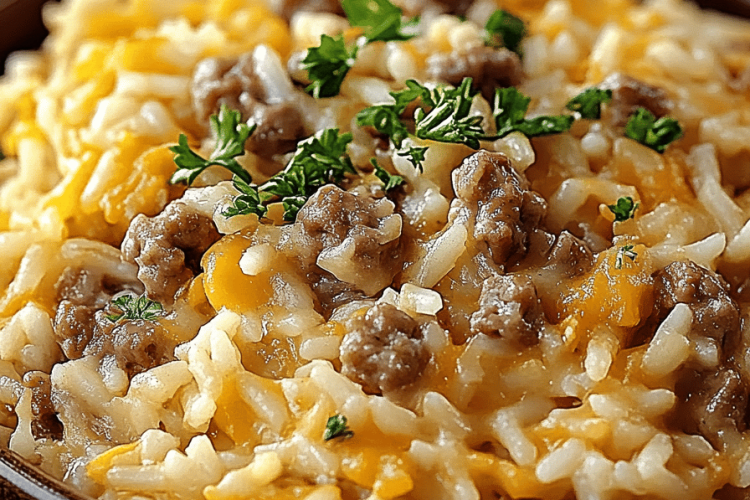 Hamburger rice casserole