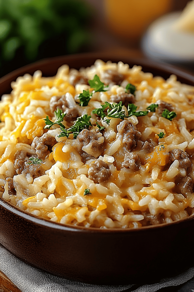 Hamburger rice casserole