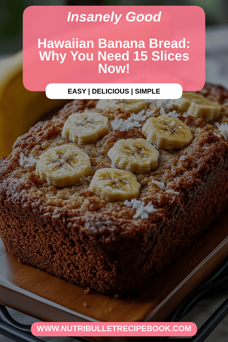 Hawaiian banana bread final dish beautifully presented and ready to serve