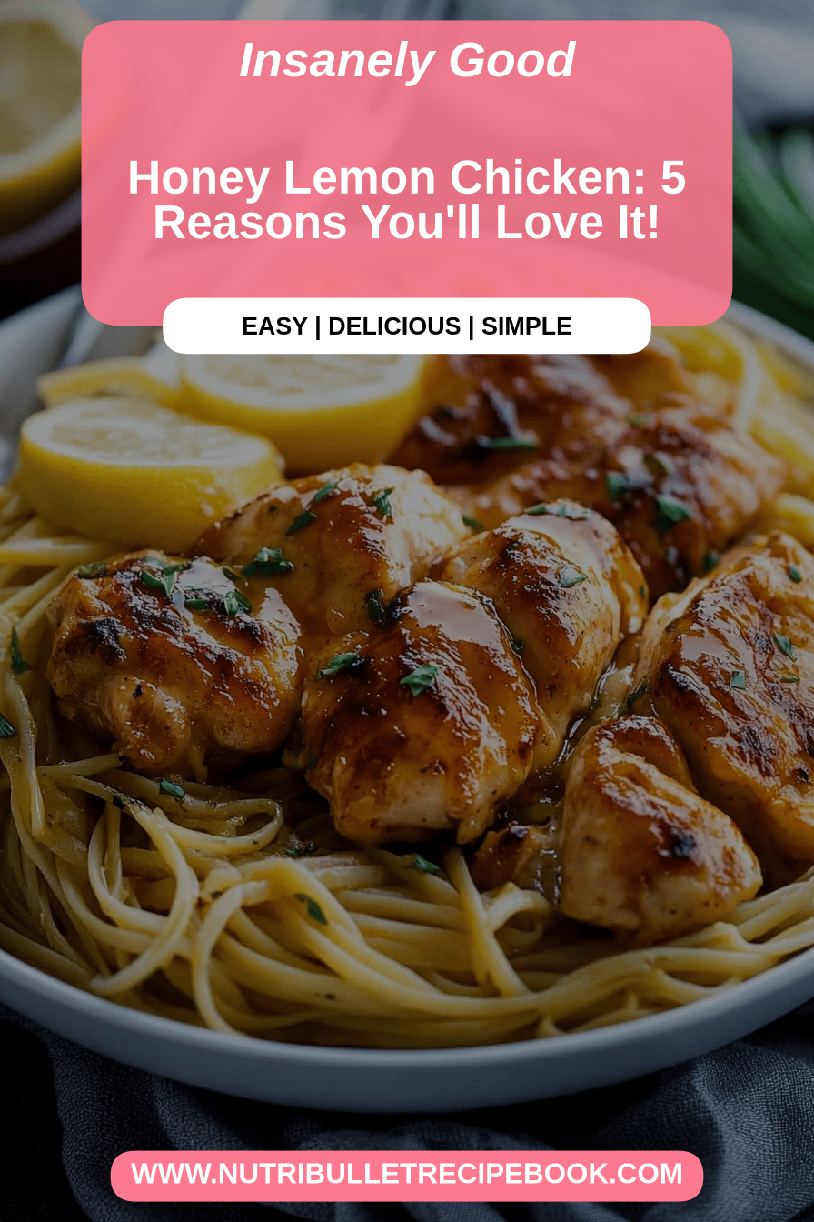 Honey lemon chicken final dish beautifully presented and ready to serve