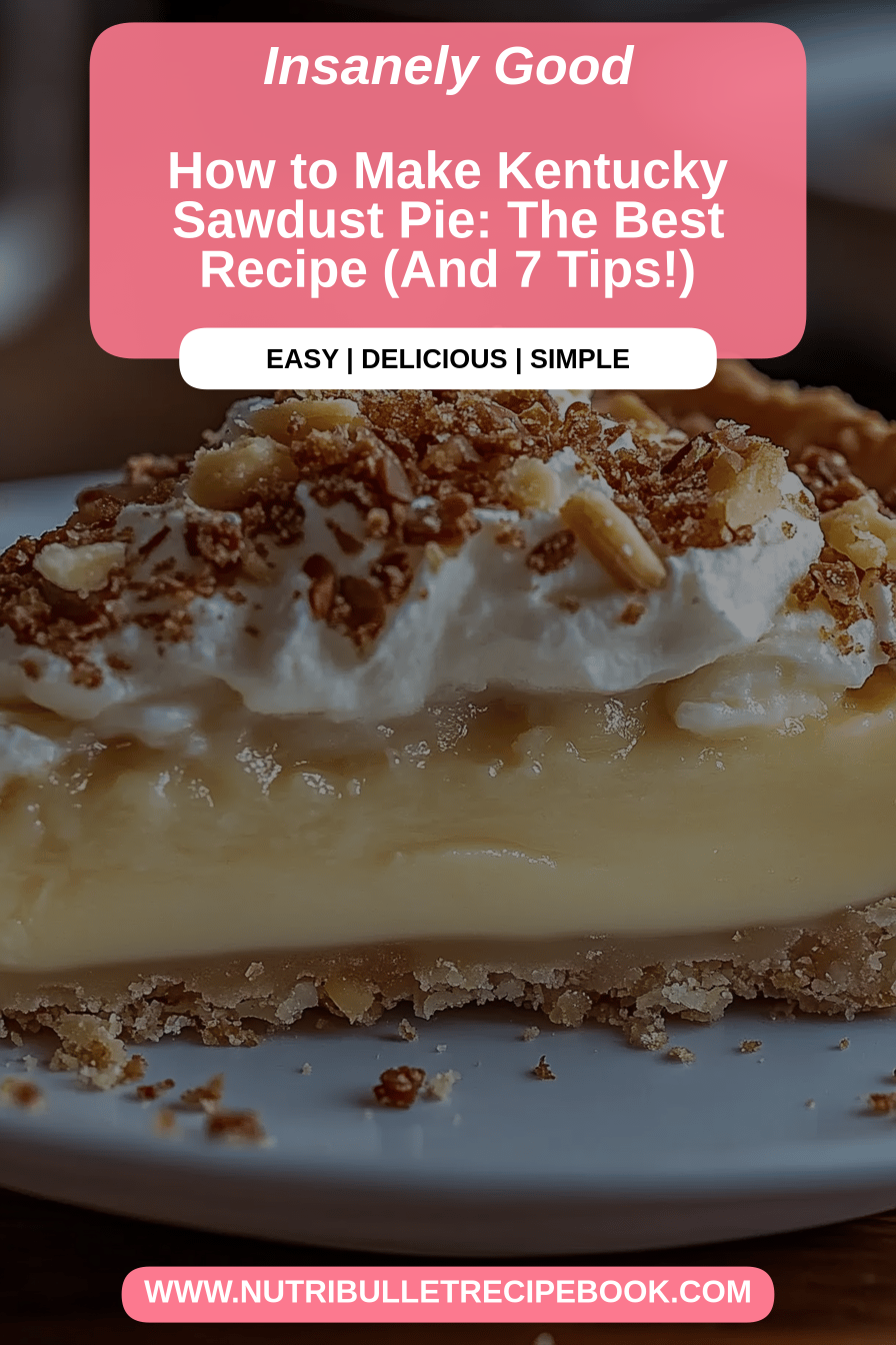 Kentucky Sawdust Pie final dish beautifully presented and ready to serve