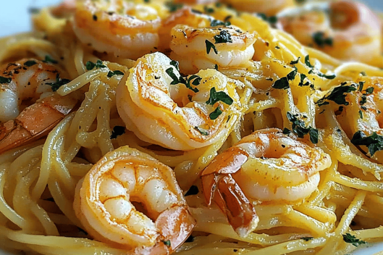 Lemon butter shrimp pasta