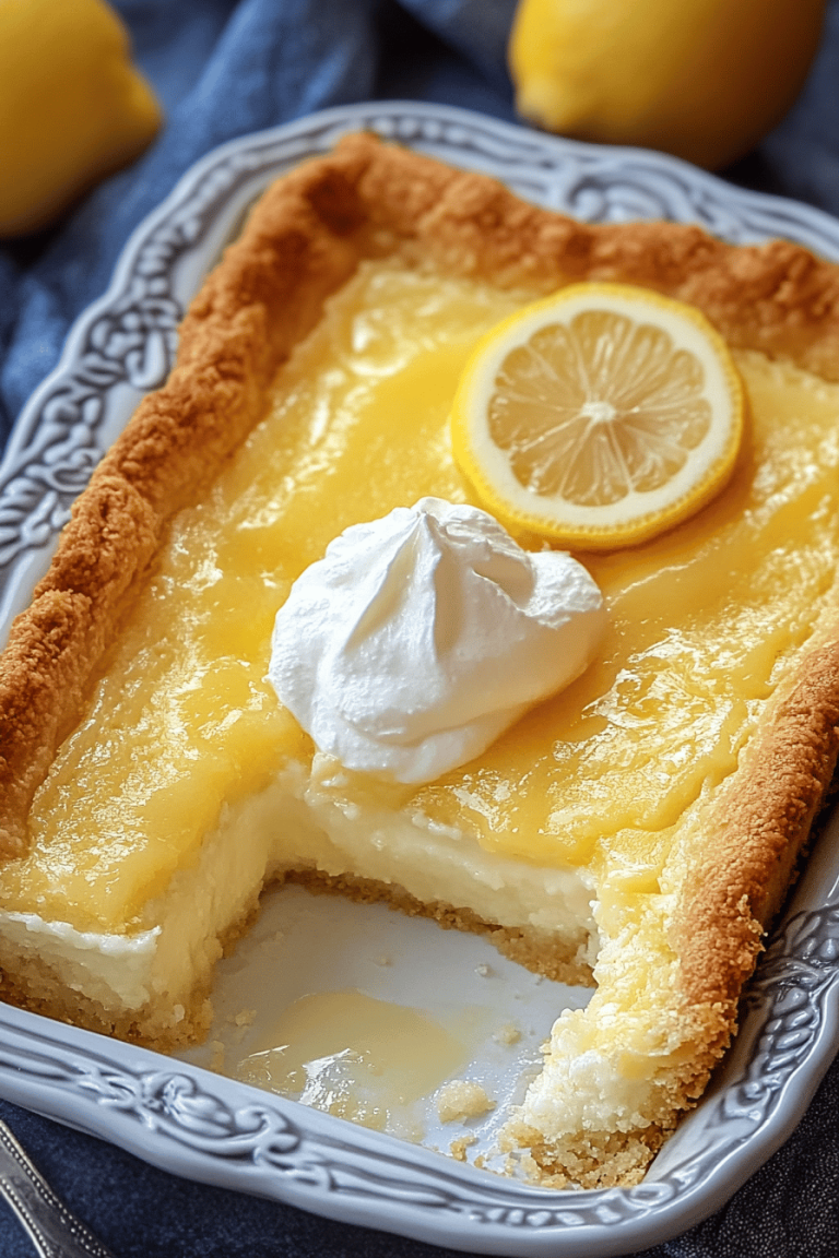 Lemon cream cheese dump cake