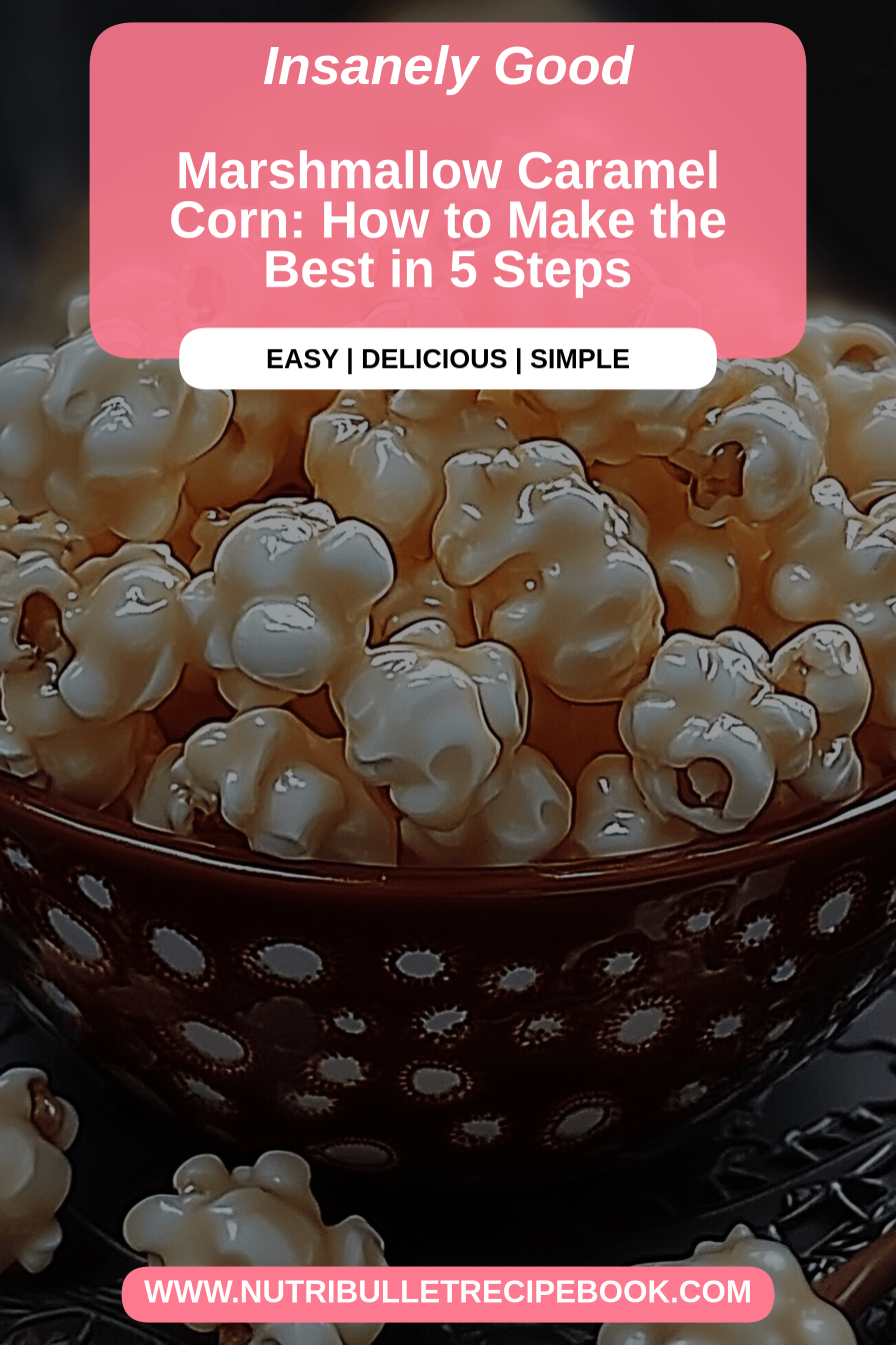 Marshmallow caramel corn final dish beautifully presented and ready to serve