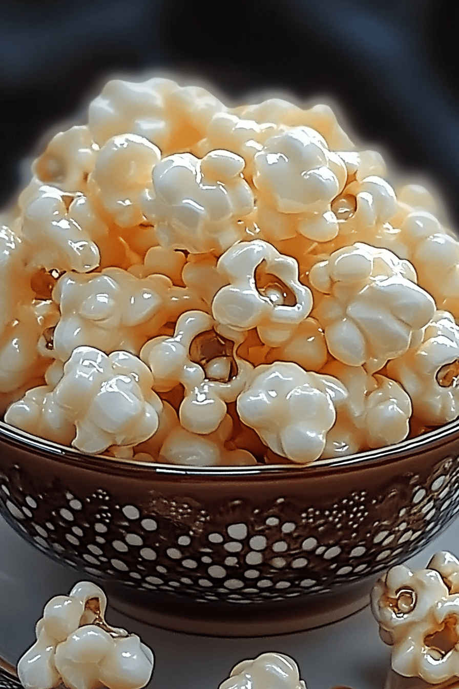 Marshmallow caramel corn