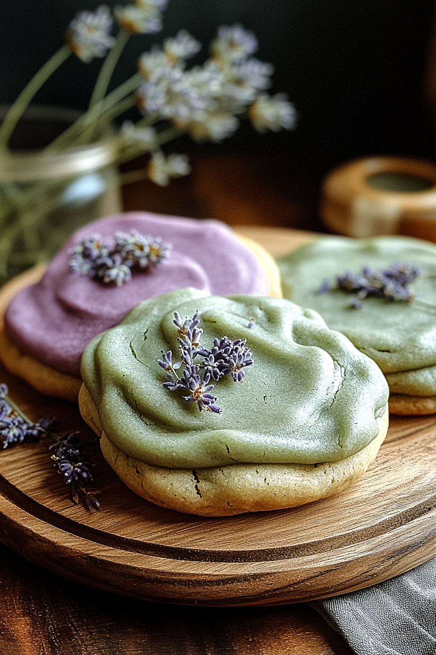 Matcha Lavender Cookies