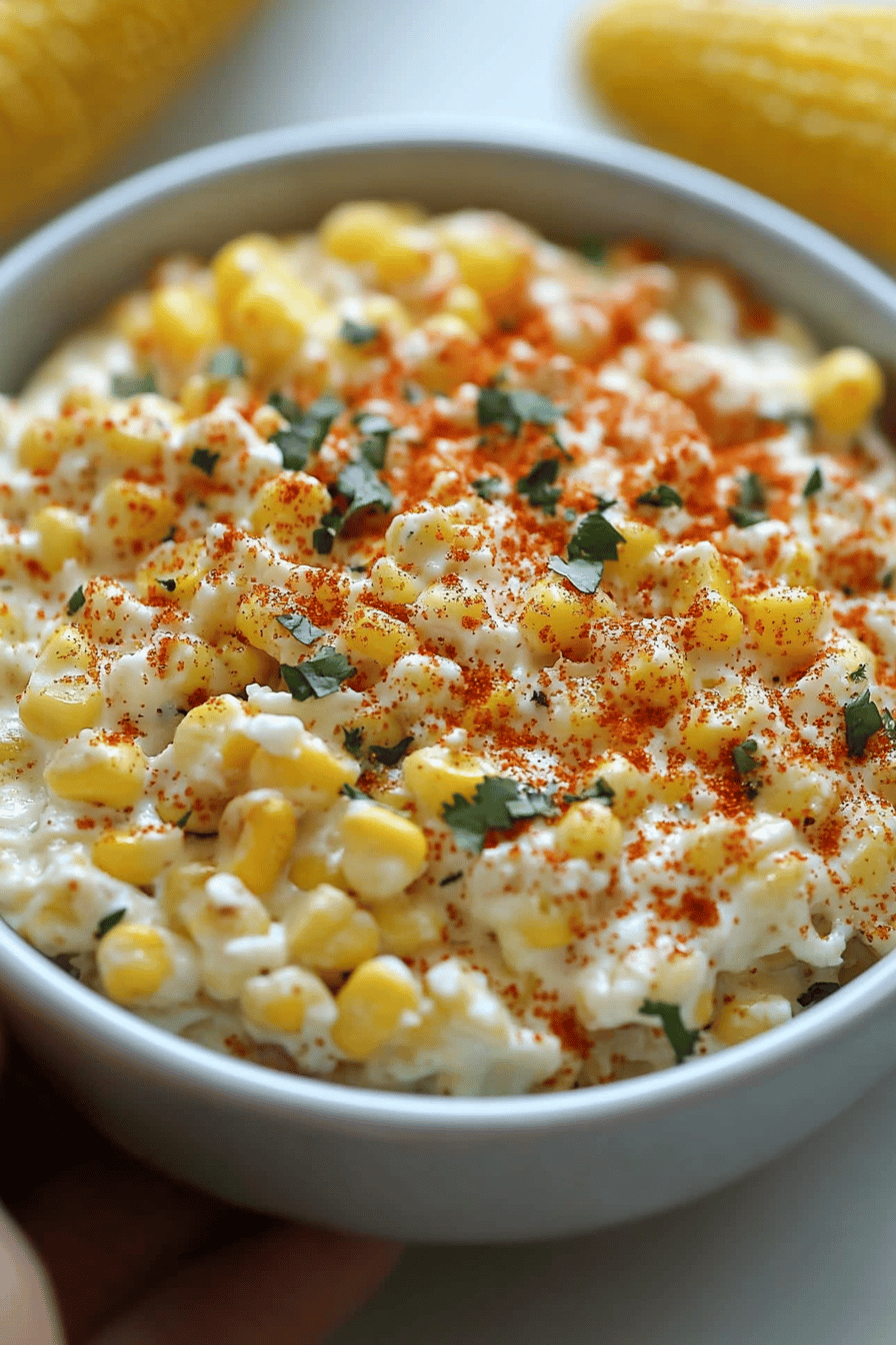 Mexican street corn dip ingredients organized and measured on kitchen counter