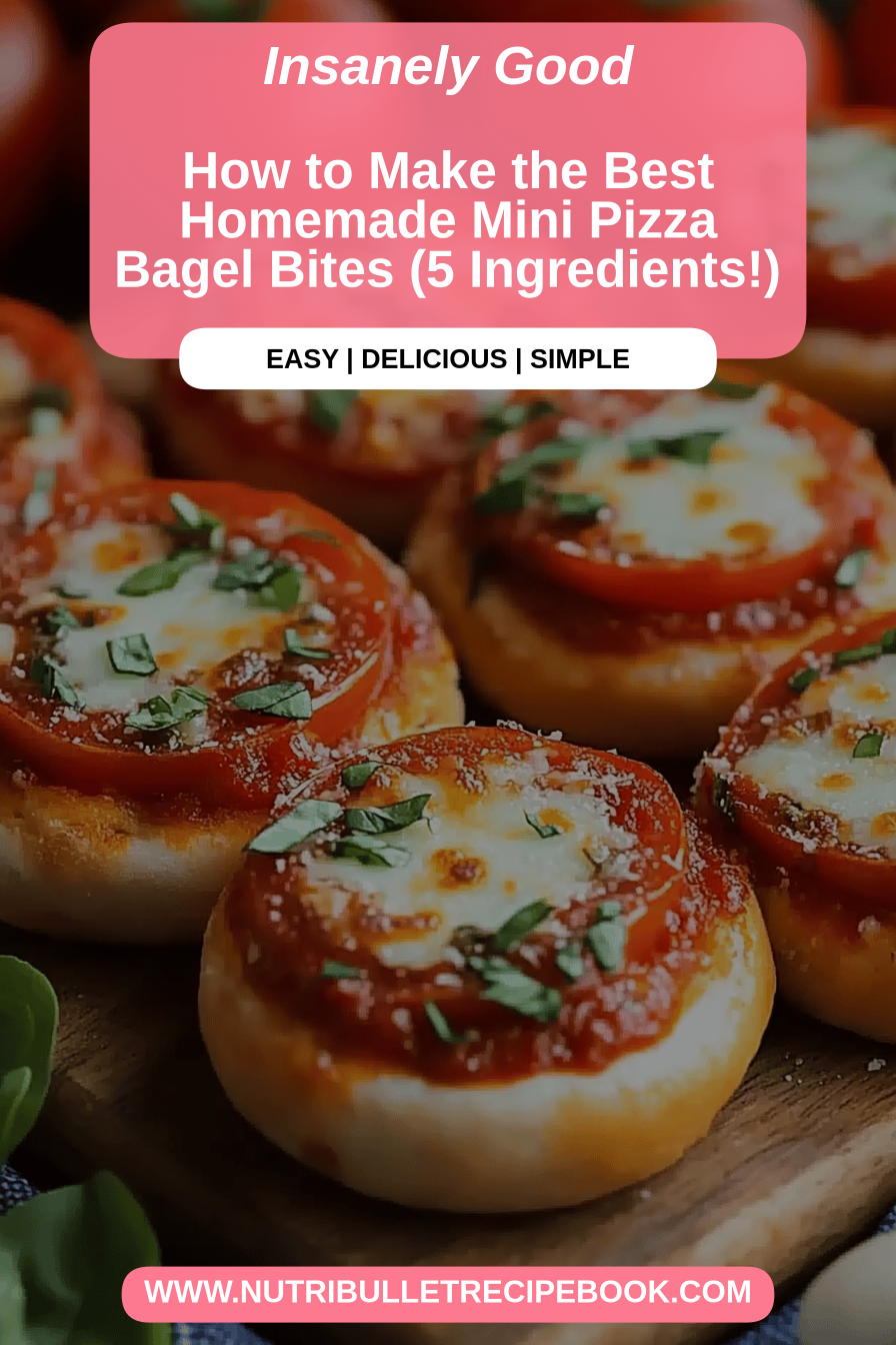 Mini pizza bagel bites final dish beautifully presented and ready to serve