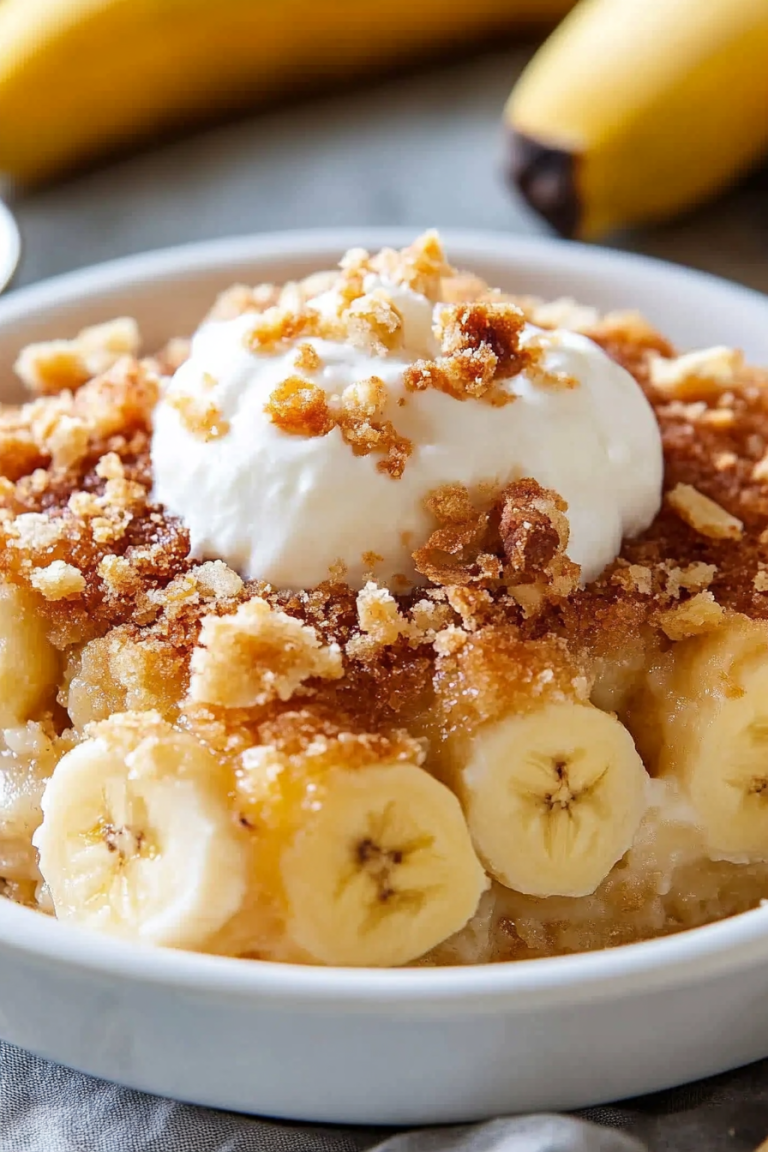 Moist Banana Bread Cobbler