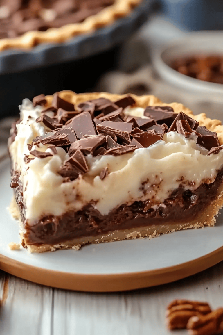 No-bake German chocolate pie