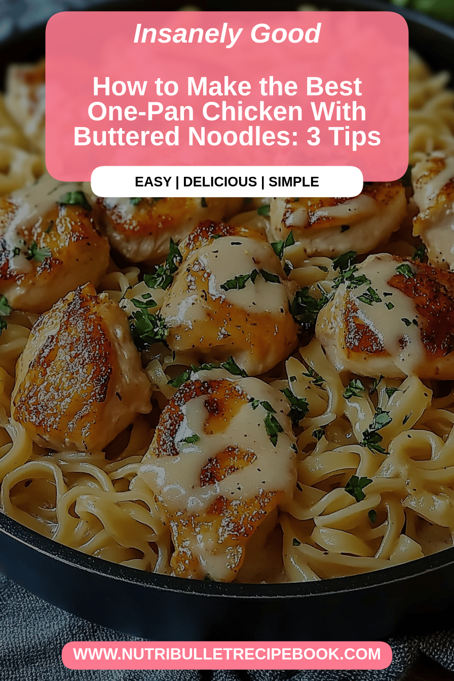 One-pan chicken noodles final dish beautifully presented and ready to serve