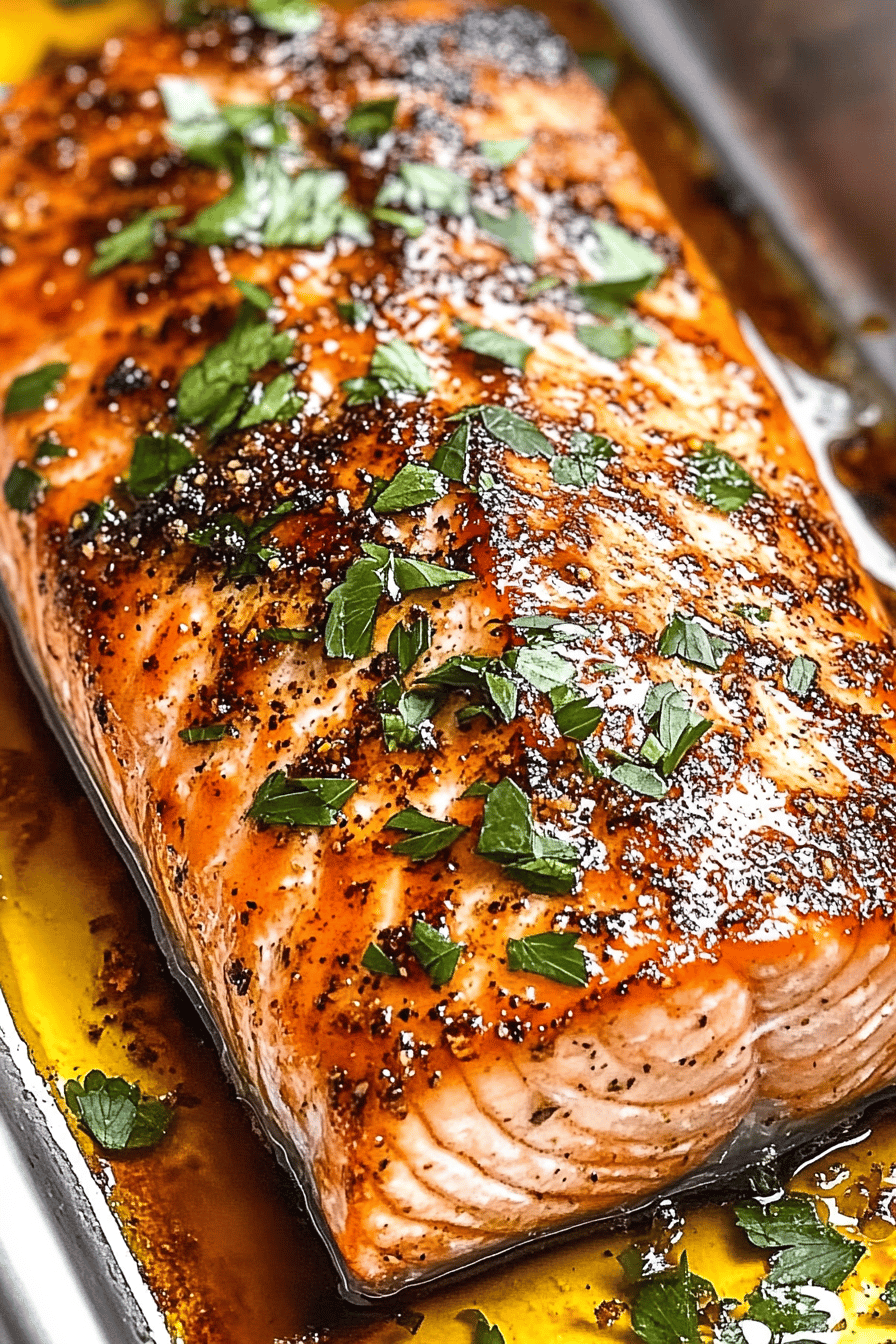 Oven baked salmon ingredients organized and measured on kitchen counter