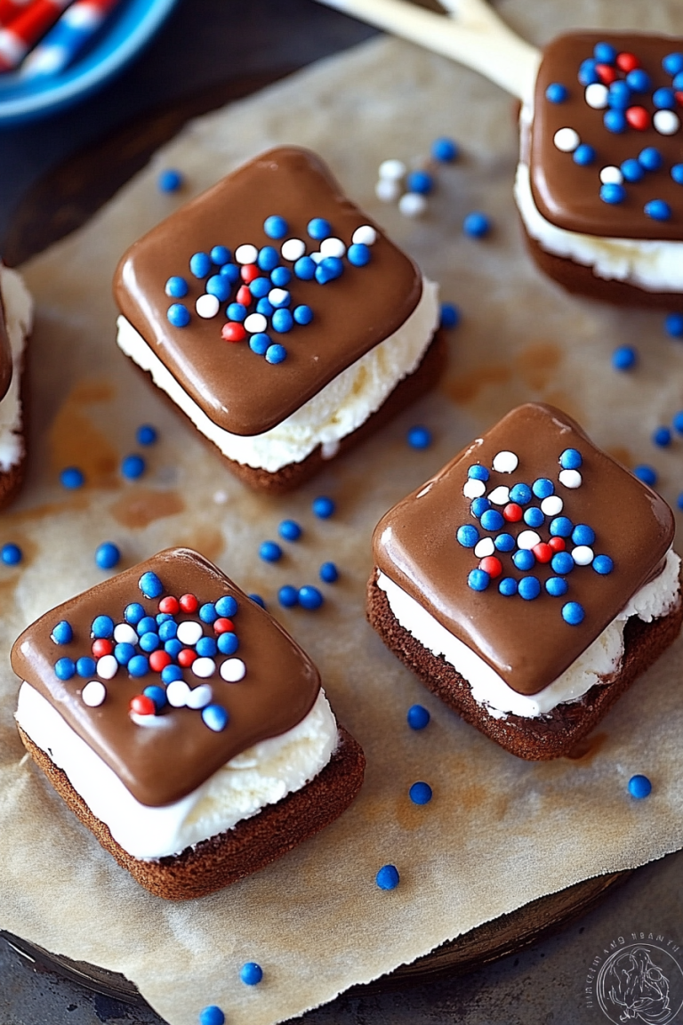 Patriotic ice cream sandwiches