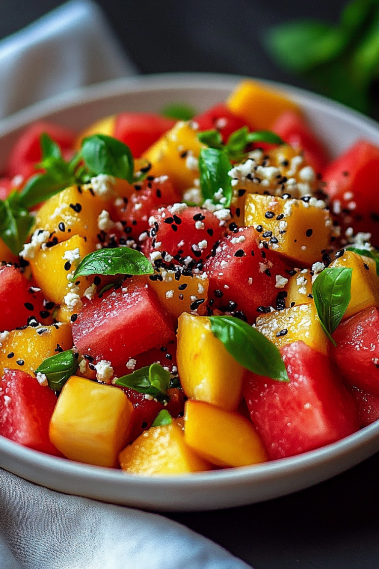Peach Watermelon Salad