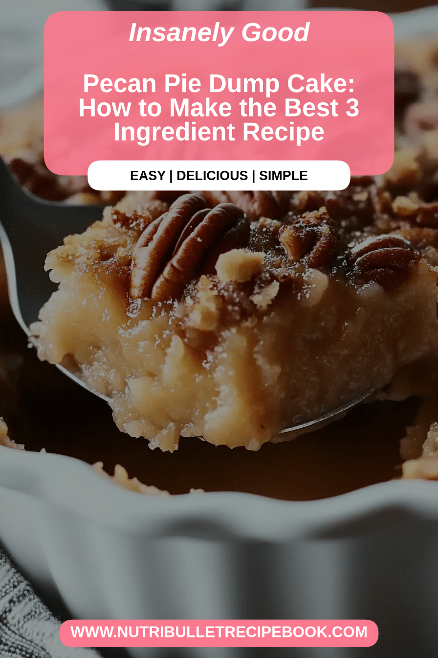Pecan pie dump cake final dish beautifully presented and ready to serve