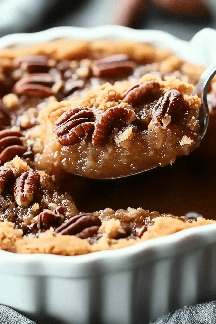 Pecan pie dump cake