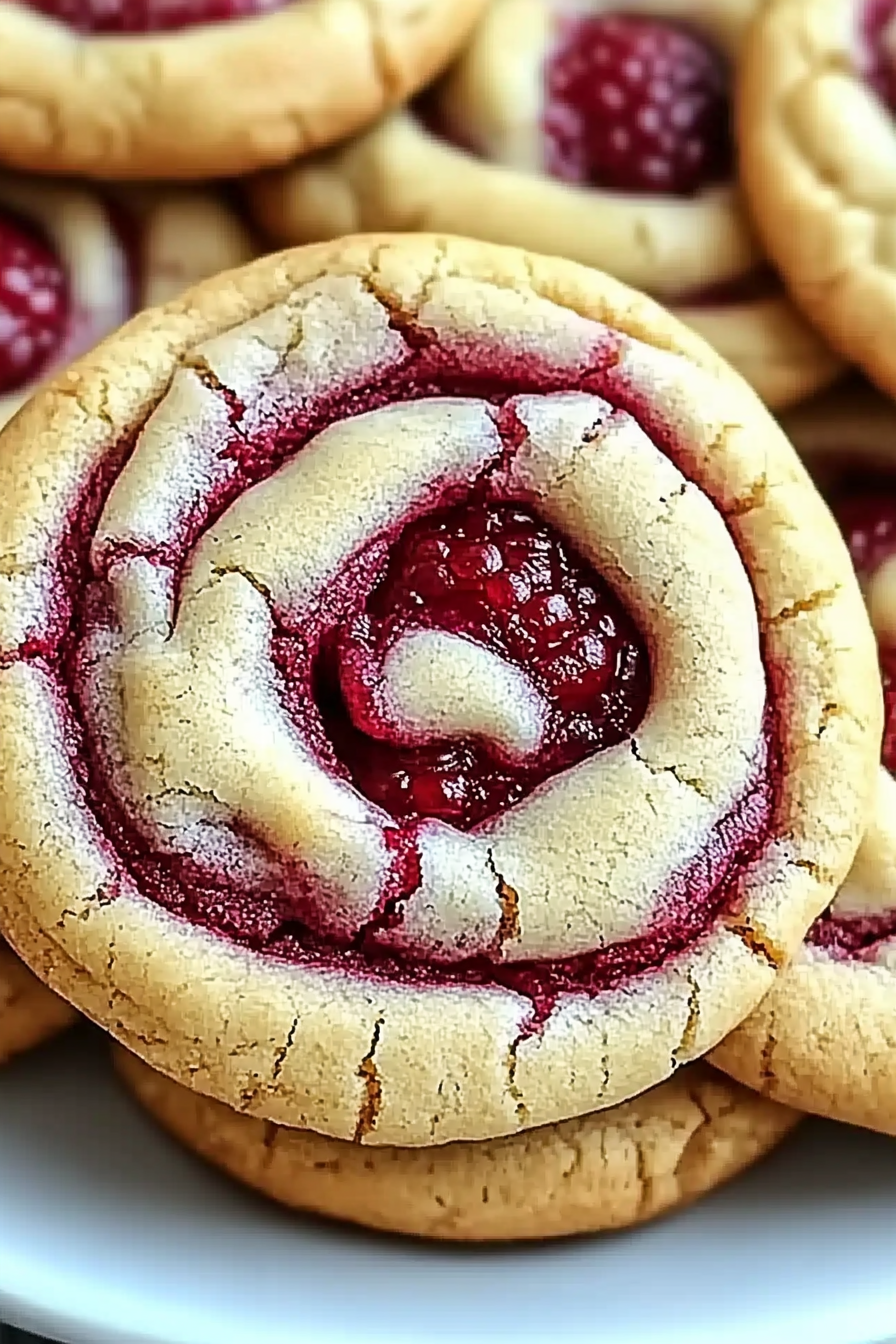 Raspberry Swirl Cookies