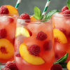 Raspberry peach lemonade