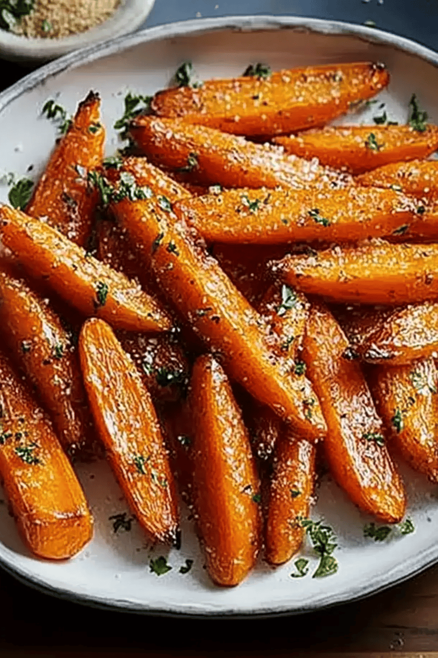 Roasted carrots ingredients organized and measured on kitchen counter