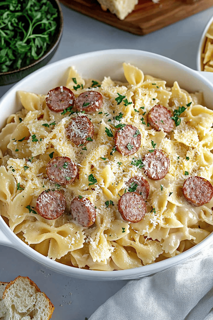 Sausage Alfredo Pasta