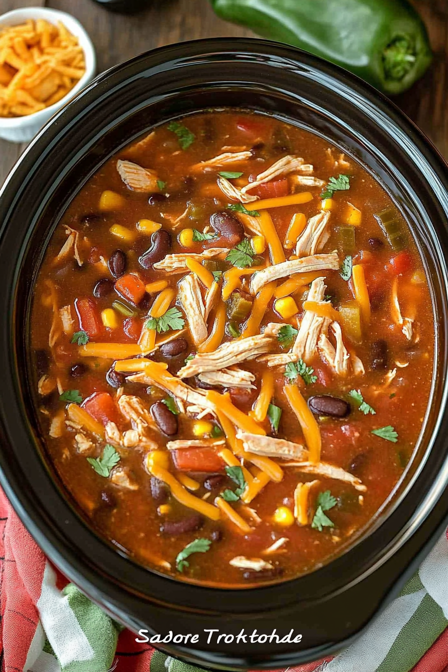 Slow Cooker Chicken Tortilla Soup