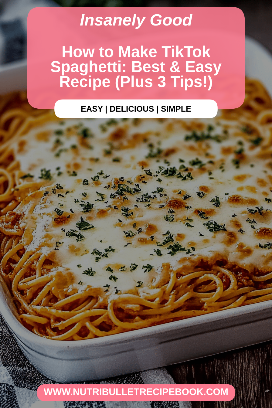 TikTok spaghetti recipe final dish beautifully presented and ready to serve