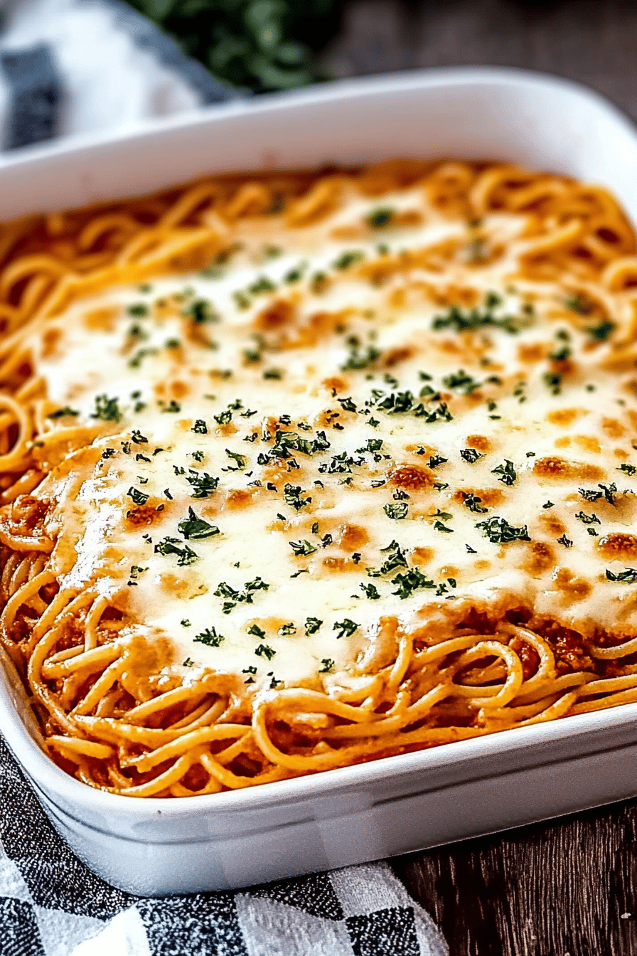 TikTok spaghetti recipe ingredients organized and measured on kitchen counter