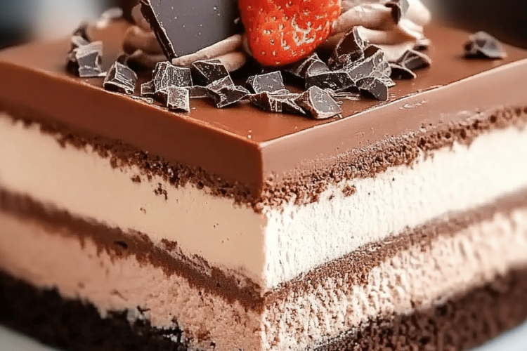 Triple Chocolate Mousse Cake